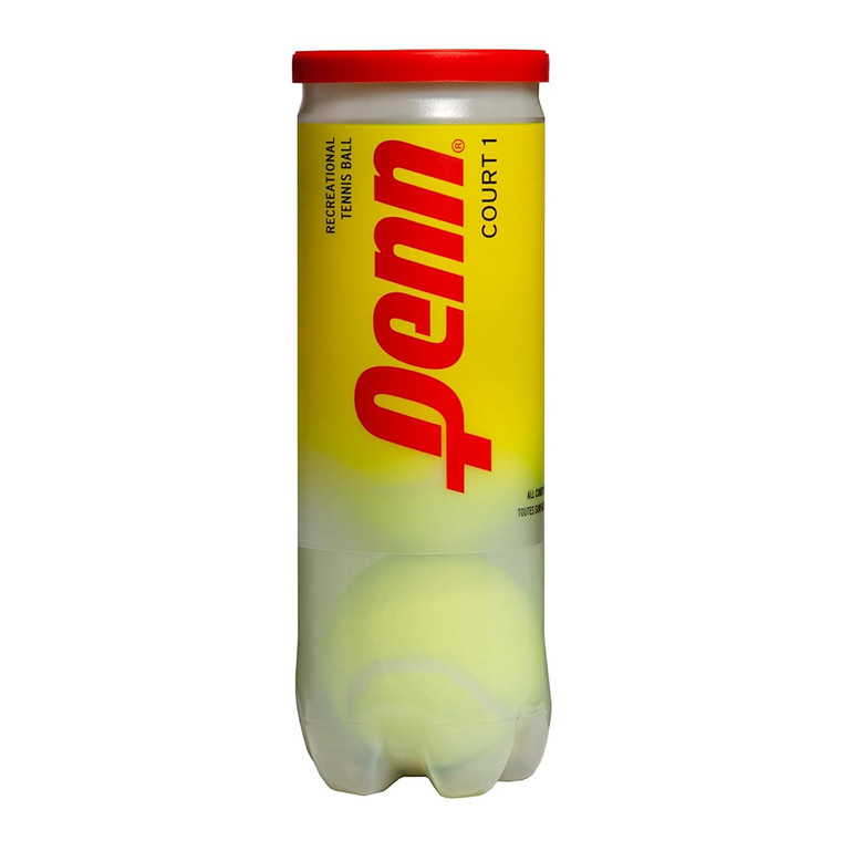 Penn Court One Tennis Balls for Outdoor Play 3 Ball Can