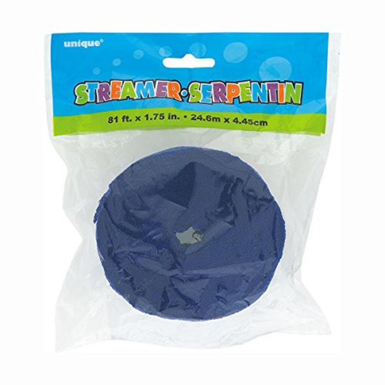Crepe Streamers Royal Blue Decorative Party Supply 1 Ea