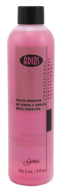 Gena Adios Polish Remover Pink Acetone 8Oz