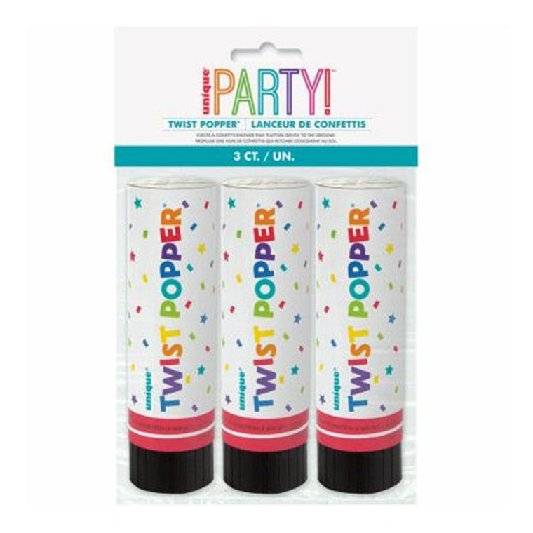 Twist Poppers Fun Party Favor 3 Ea