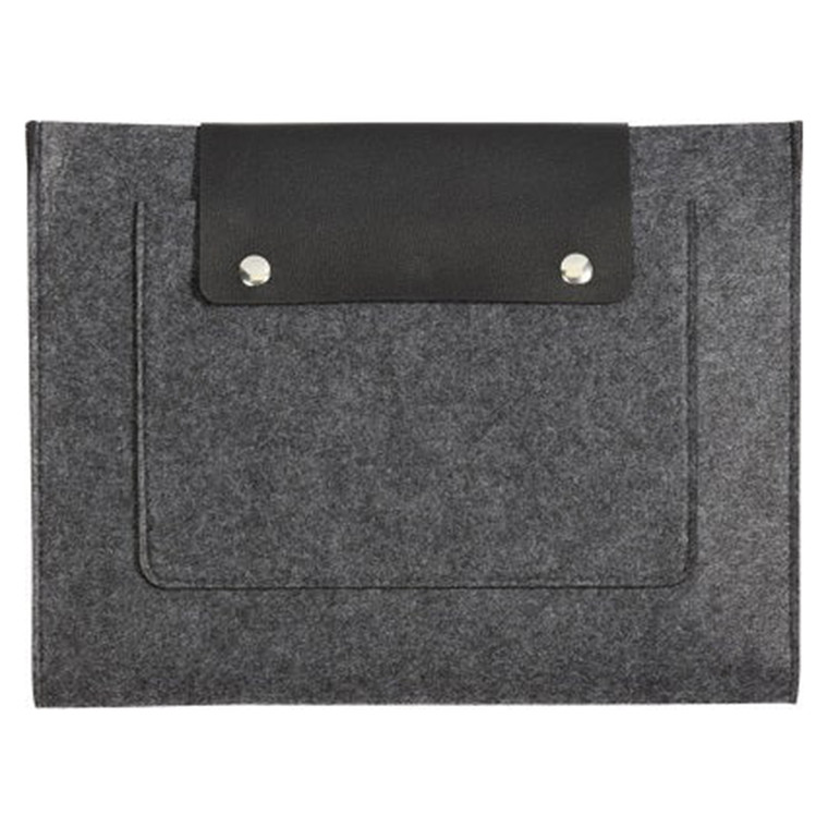 Pendaflex Felt Snap Pocket for Document Storage Charcoal Gray and Black 1 Ea