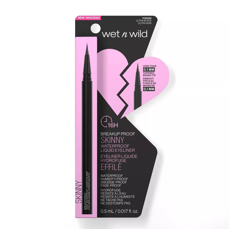 wet n wild Eyeliner Breakup-Proof Liquid Black 1 Ea