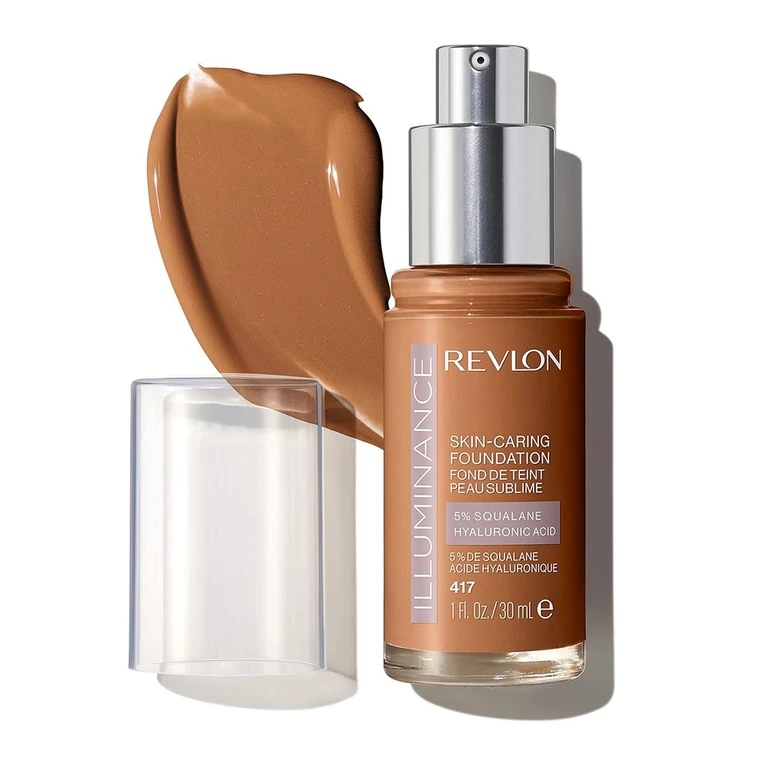 Revlon Illuminance Skin-Caring Foundation Warm Caramel Radiant Finish 1 Oz