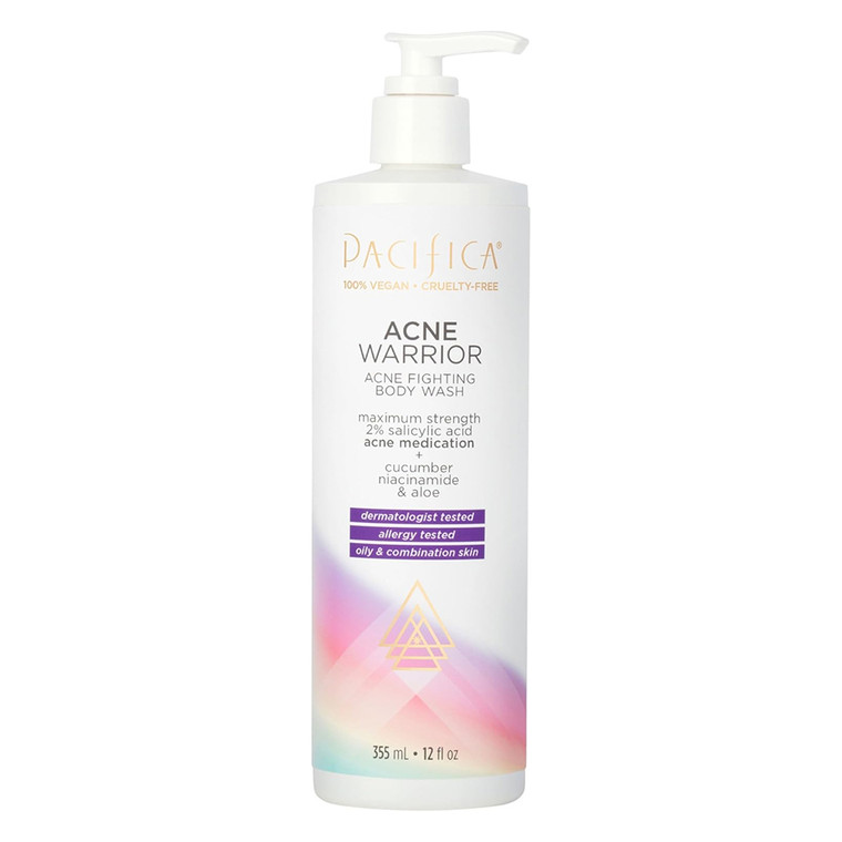Acne Fighting Body Wash with Salicylic Acid for Clear Skin 12 Oz