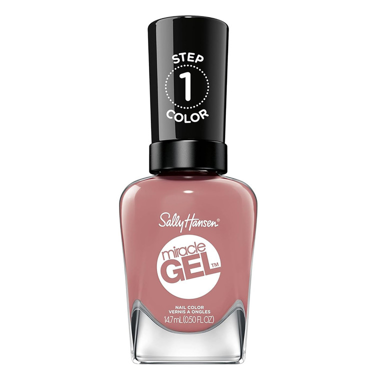 Sally Hansen Miracle Gel Nail Polish Longwear Chip-Resistant Bold Shine Rose & Shine 0.5 Oz