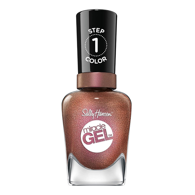 Sally Hansen Miracle Gel Nail Polish Longwear Chip-Resistant Bold Shine One Shell Of A Party 0.5 Oz