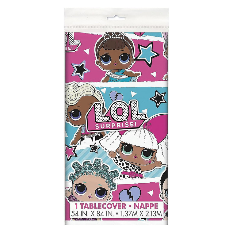 LOL Surprise Table Cover Plastic Rectangular 54 inch x 84 inch 1 Ea