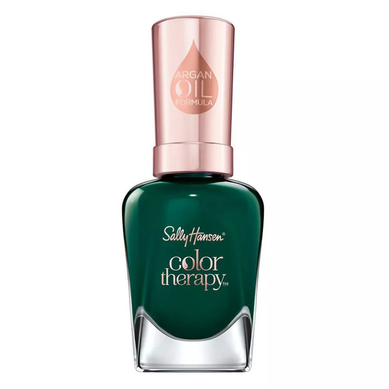 Sally Hansen Color Therapy Nail Polish Nourishing Argan Oil Infused Serene Green 0.5 Oz