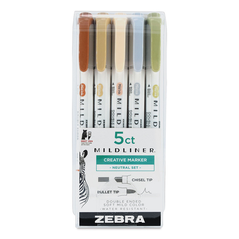 Mildliner Highlighter Neutral Assorted Colors 5 Ea