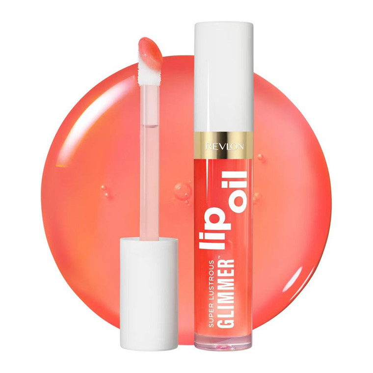 Revlon Super Lustrous Glimmer Lip Oil #002 Miss Coral Nourishing Glossy Finish 0.13 Oz
