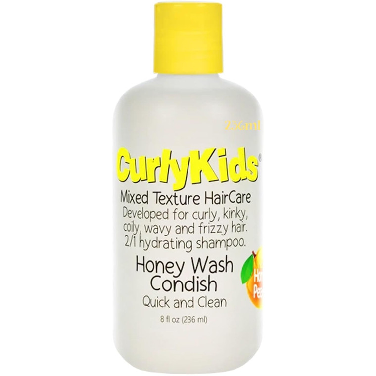 CurlyKids Honey Wash Condish 2-in-1 Hydrating Shampoo 8oz