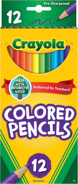 Crayola Colored Pencils, Assorted Colors, 12 Count