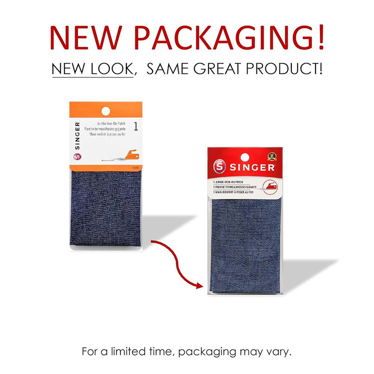 Patch Denim Jumbo Durable Fabric Repair 8 inch x 10 inch 1 Ea