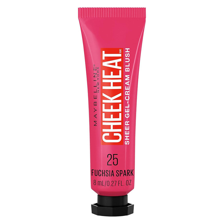 Maybelline Cheek Heat Gel-Cream Blush, 25 Fuchsia Spark, 0.27 oz