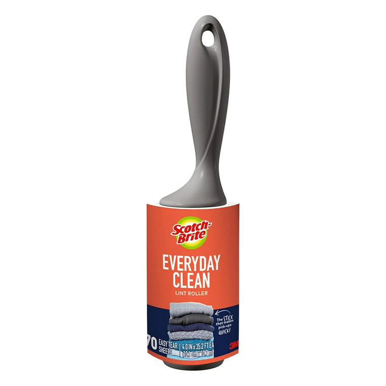 Scotch-Brite Everyday Clean Lint Roller Sheets Easy Peel 70 Ea