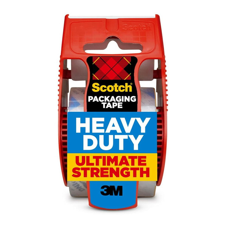 3M Scotch Heavy Duty Shipping Tape with Dispenser Strong Seal 1 Ea