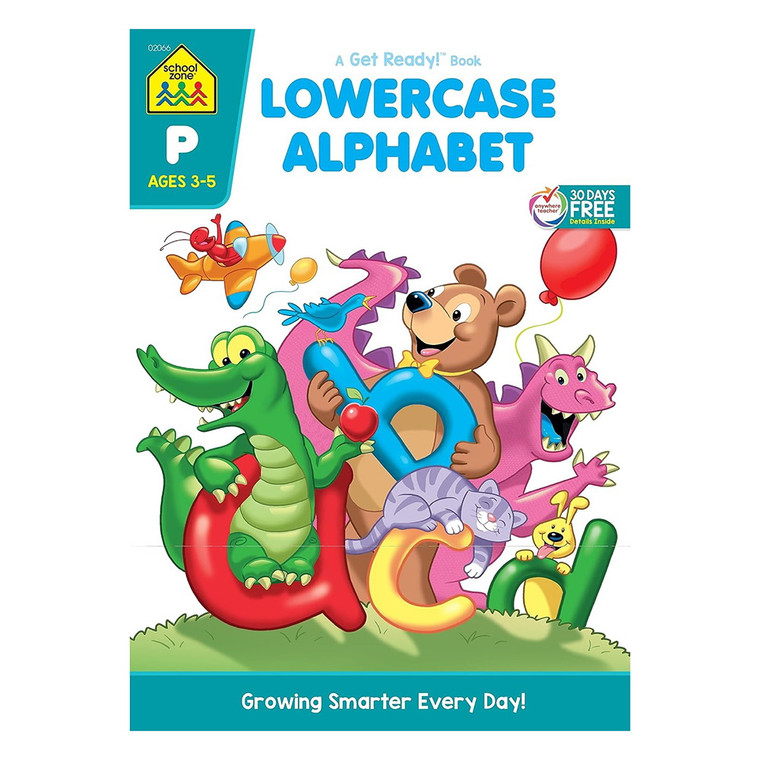 School Zone Workbook Lowercase Alphabet A Get Ready 1 Ea