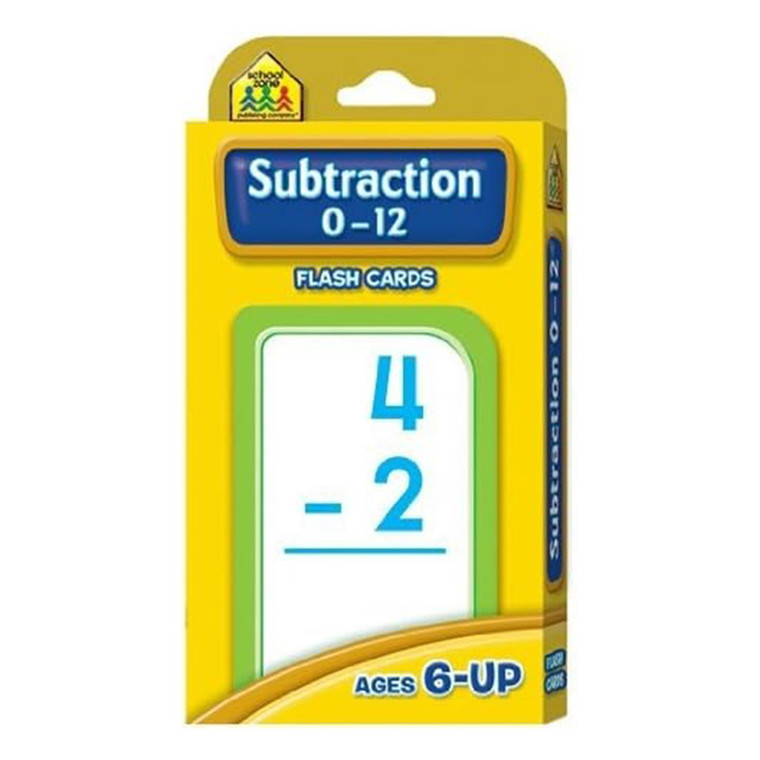 School Zone Flash Cards Subtraction 0-12 Early Learning 1 Ea