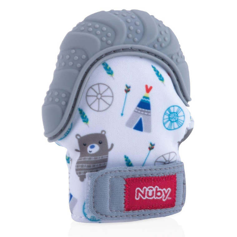 Nuby Soothing Teething Mitten That Stays on Baby's Hand for Gnawing Relief, 1 ea