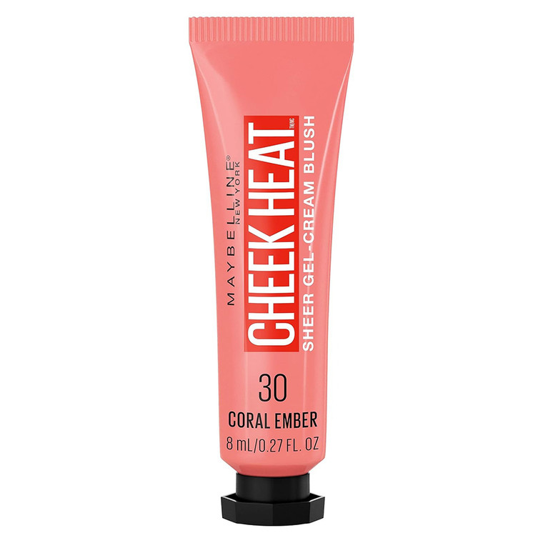 Maybelline Cheek Heat Gel-Cream Blush, 30 Coral Ember, 0.27 oz