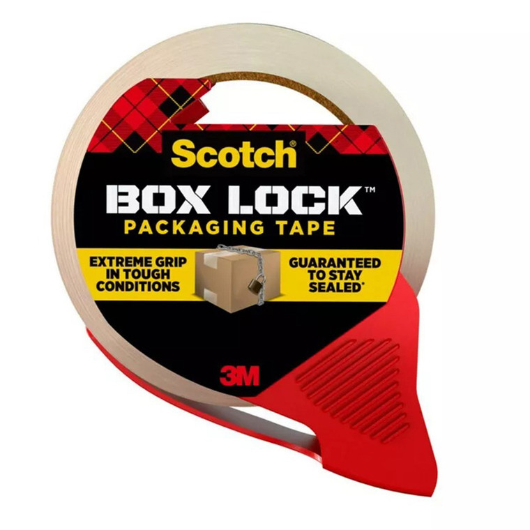 3M Scotch Box Lock Shipping Packaging Tape Strong Seal 1.88 inch x 54.6 yds 1 Ea