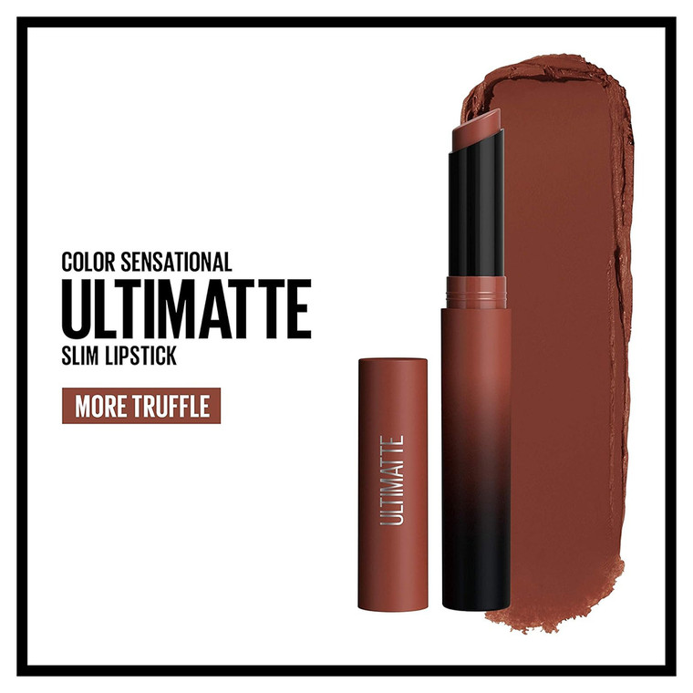 Maybelline Color Sensational Ultimatte Slim Lipstick, 999 More Truffle, 0.05 oz