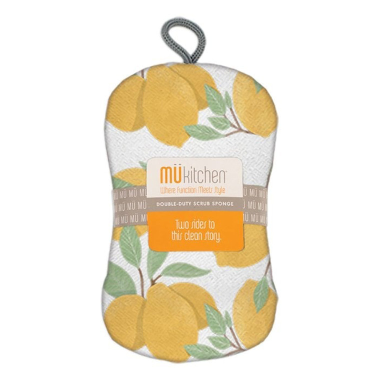 Sponge Lemon Tree Print Multi-Purpose Kitchen Scrubber, 1 ea