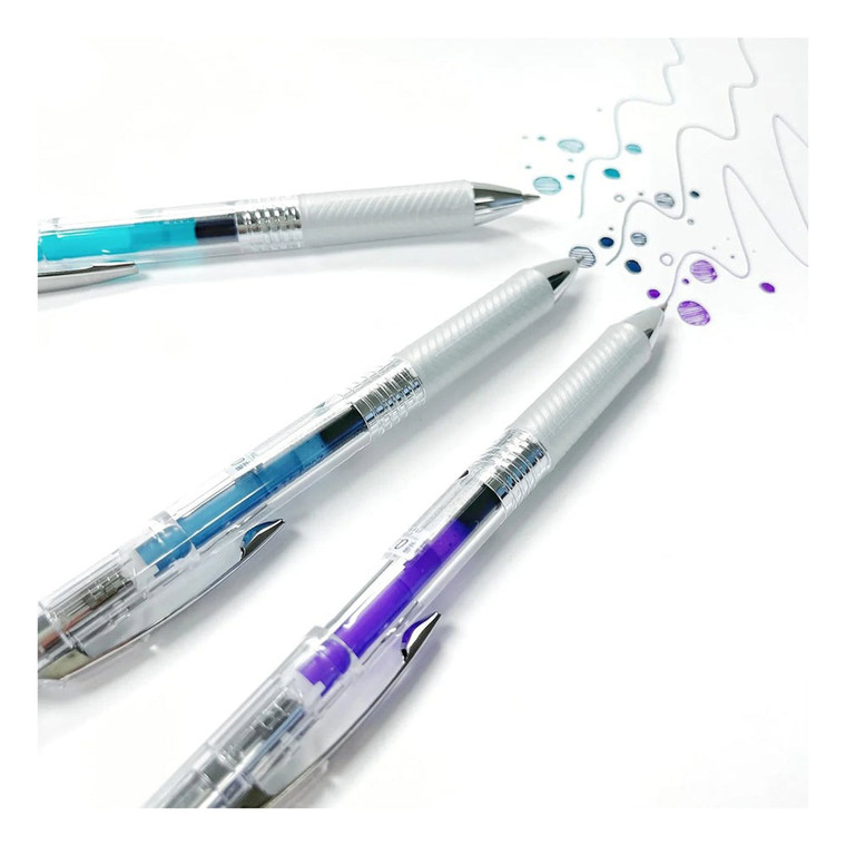 Pentel EnerGel ICE Retractable Gel Pen Medium Point Assorted Ink Colors Smooth Writing 5 Ea