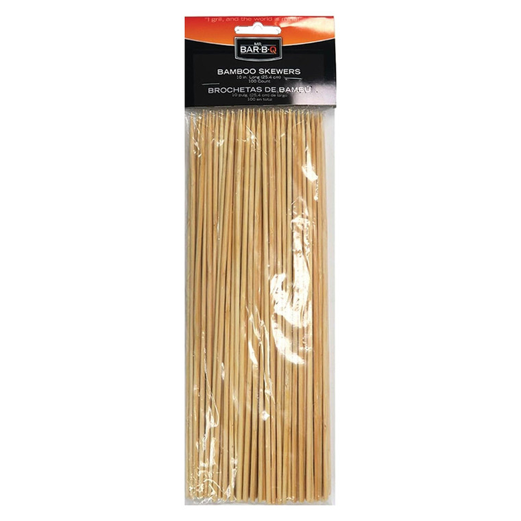 Mr. Bar-B-Q 10 Inch Bamboo Skewers for Shish Kebabs and Appetizers, 100-Pack