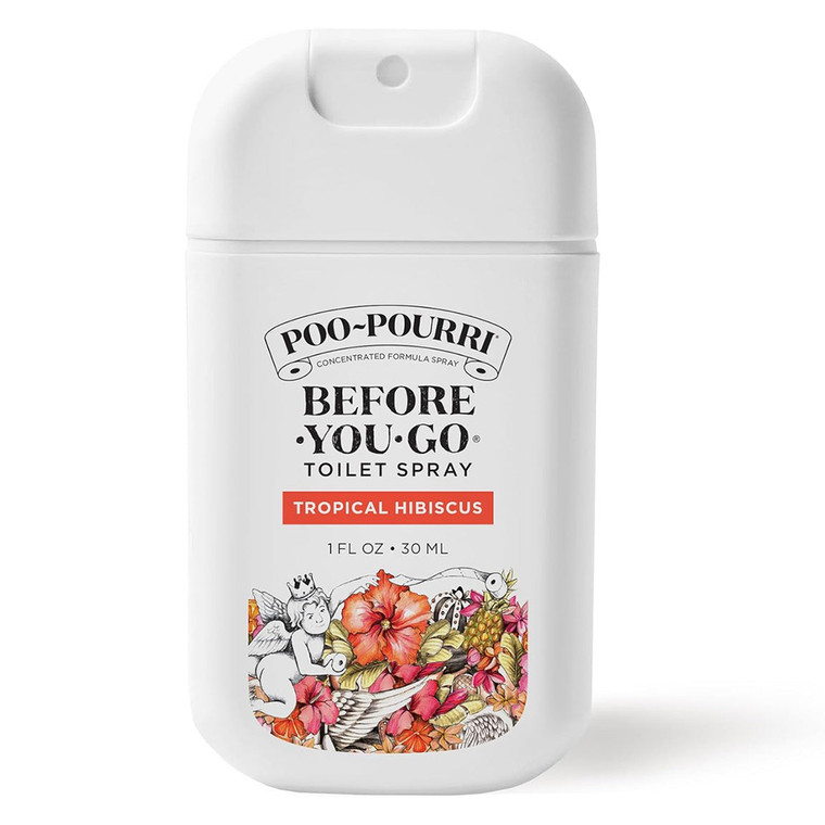 Poo Pourri Toilet Spray Tropical Hibiscus Fresh Scent Bathroom Essential Compact Bottle 1 Oz