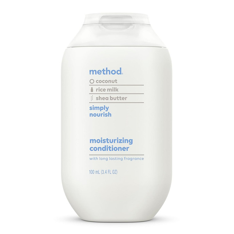 Method Simply Nourish Moisturizing Sulfate and Silicone Free Travel Size, Conditioner, 3.4 oz