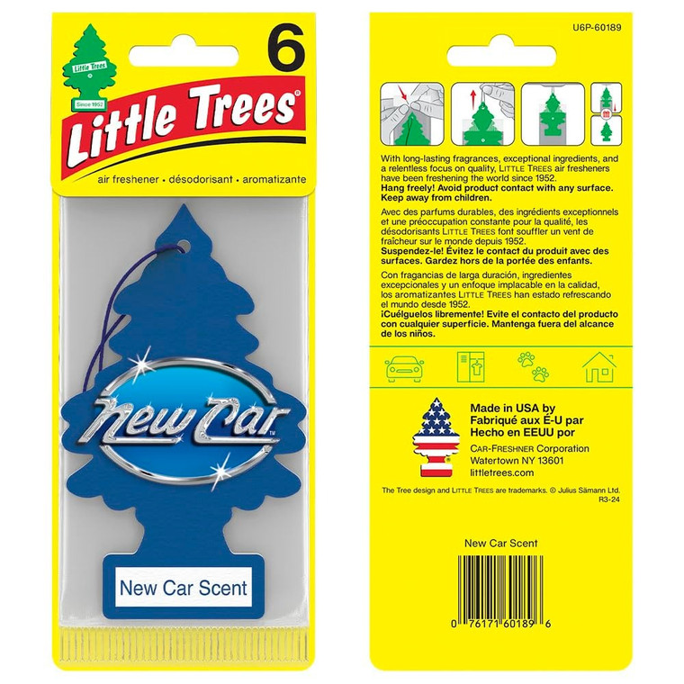 Little Trees Hanging Air Freshener New Car Scent, 3 Ea