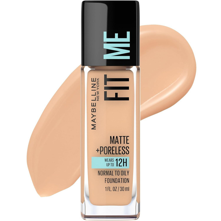 Maybelline Fit Me Matte and Poreless Foundation 222 True Beige, 1 oz
