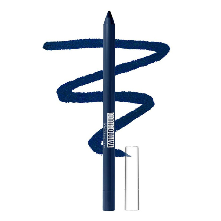 Maybelline TattooStudio Gel Eyeliner Pencil Striking Navy Longwear Makeup, 0.04 oz