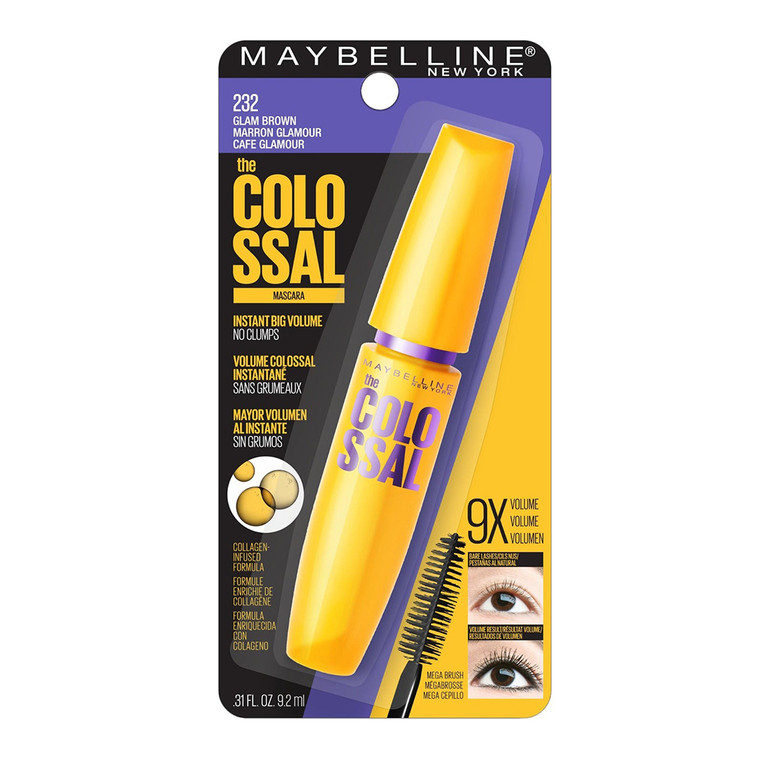 Maybelline Volum Express Washable Mascara Glam Brown, 1 Ea