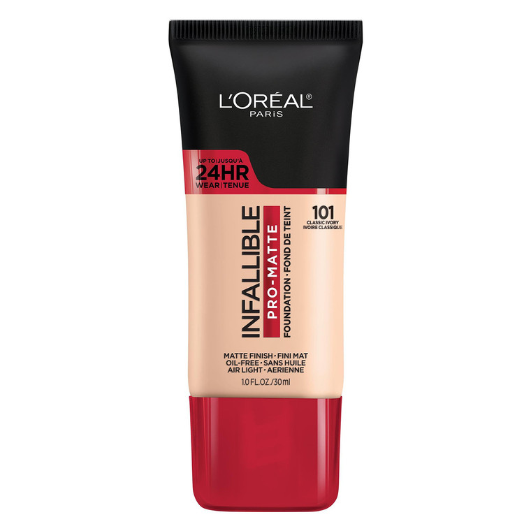 L'Oreal Paris Infallible Pro-Matte Blendable Foundation Oil Free 101 Classic Ivory, 1 Oz