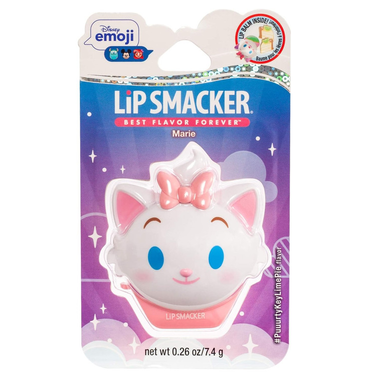 Lip Smacker Disney Emoji Flip Balm Marie #Puuurtykeylimepie Flavor, 0.26 Oz