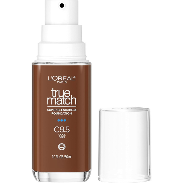 L'Oreal Paris True Match Super-Blendable Foundation C9.5 Deep Medium Coverage, 1 Oz