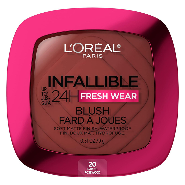 L'Oreal Paris Infallible Fresh Wear Soft Matte Blush Daring Rosewood, 0.31 Oz