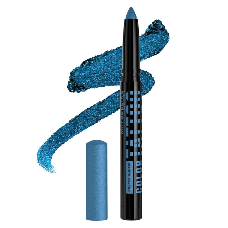 Maybelline Color Tattoo Eye Shadow Stix I Am Extravagant Blue Shimmer, 0.05 oz