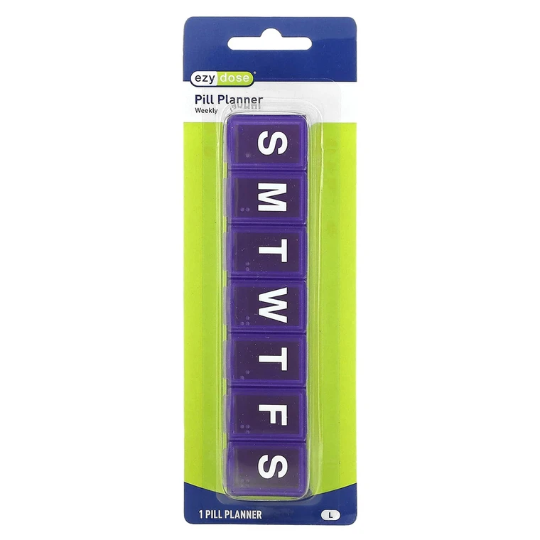 Ezy Dose Pill Organizer for Travel, 7-Day Compact Box, 1 Ea