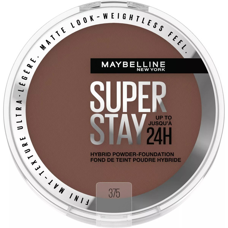 Maybelline Super Stay Hybrid Powder Foundation Shade 375 Up to 24HR Wear, 0.21 oz