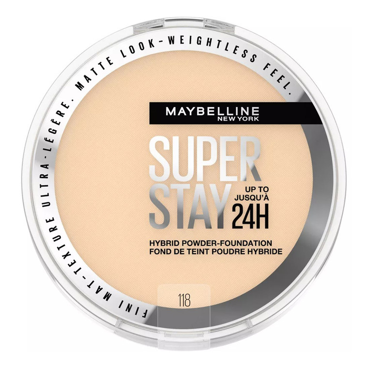 Maybelline Super Stay Hybrid Powder Foundation Shade 118 Up to 24HR Wear, 0.21 oz