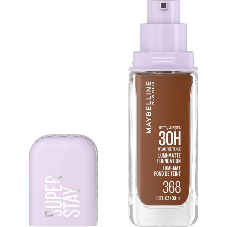 Maybelline Super Stay Lumi Matte Foundation Shade 368 Longwear Finish, 1 Ea