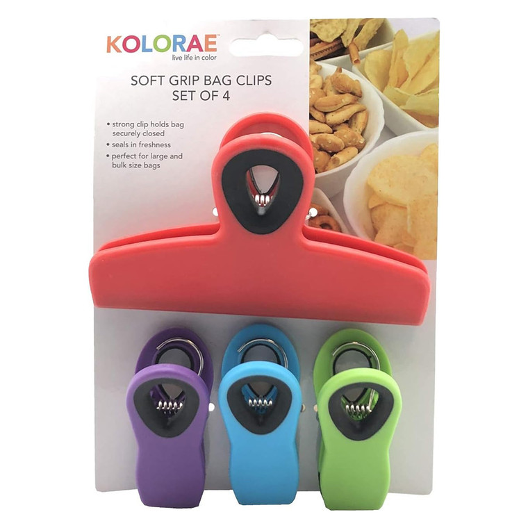 Kolorae Soft Grip Bag Clip Set for Kitchen, 1 Ea