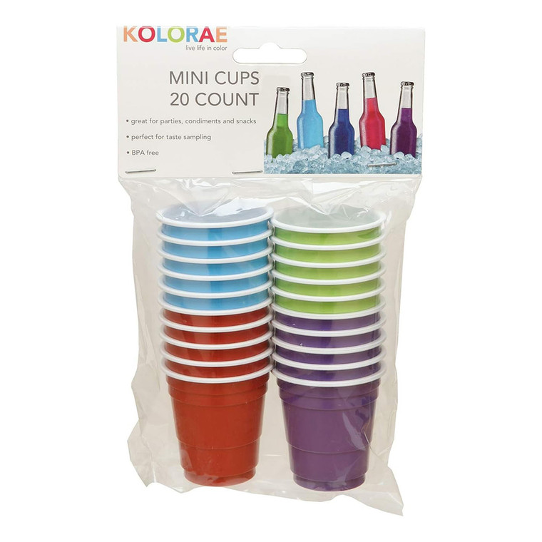 Kolorae Color Mini Cups for Portion Control, 20 Ea