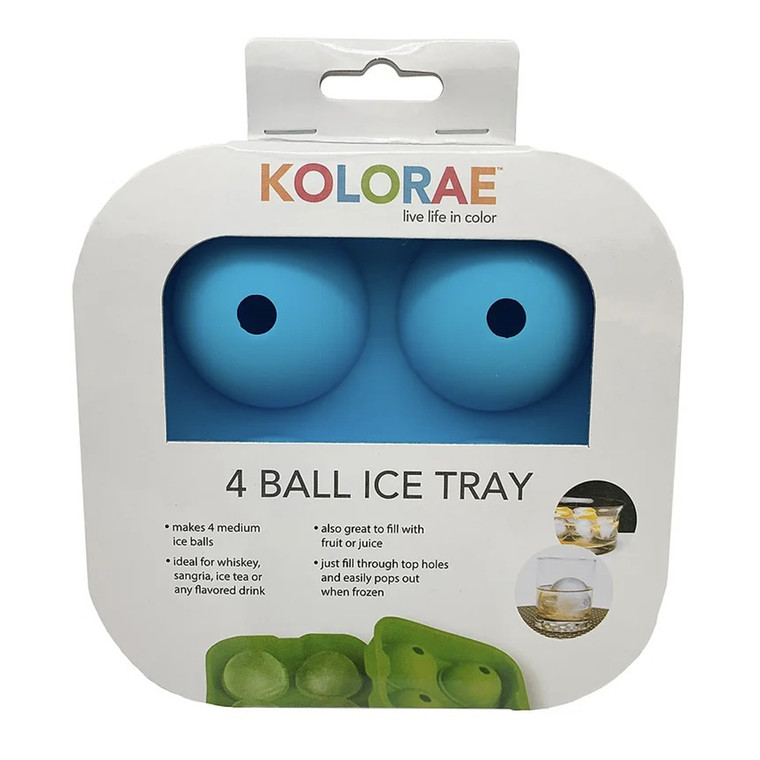 Kolorae Silicone 4 Ball Ice Tray for Drinks, 1 Ea