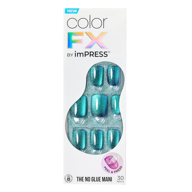 KISS imPRESS Color FX Press-On Nails for Positive Vibes, Better Things, 30 Ea