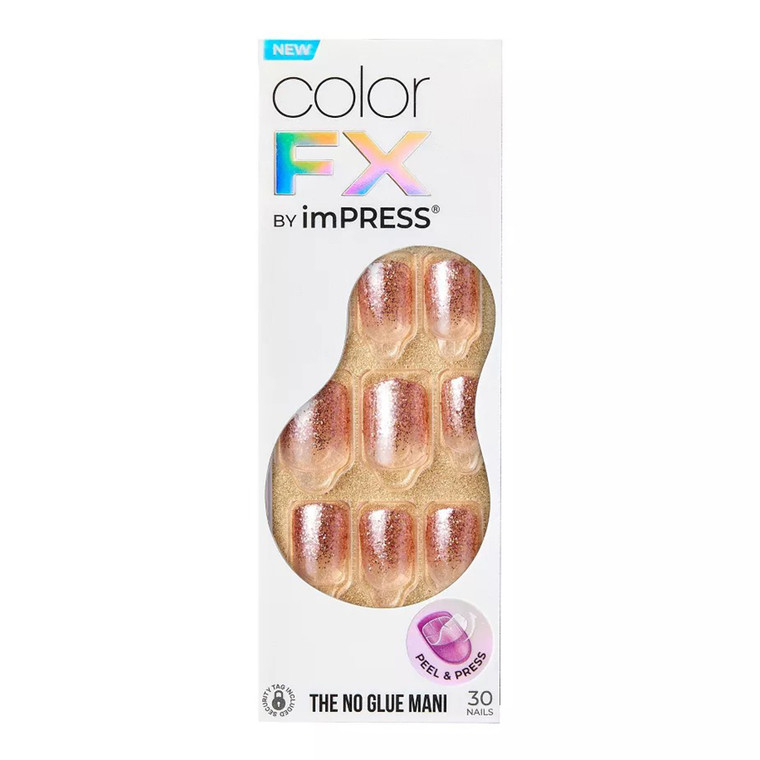 KISS imPRESS Color FX Press-On Nails for Dimensional Look, Dimension, 30 Ea