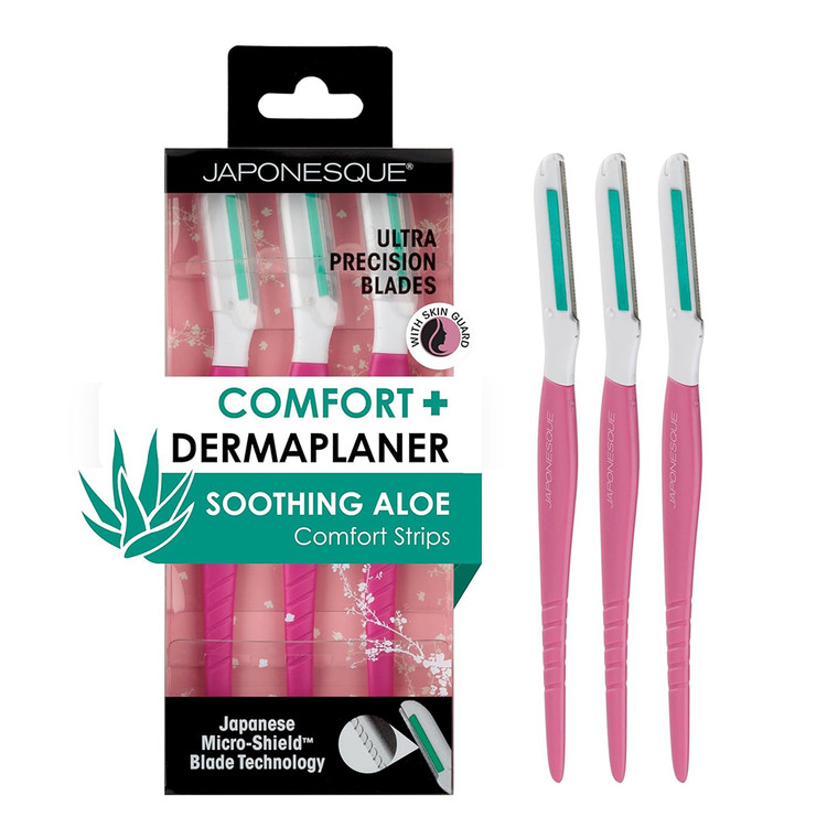 Japonesque Comfort+ Dermaplaner for Facial Hair Removal 3-Pack, 1 Ea